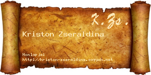 Kriston Zseraldina névjegykártya